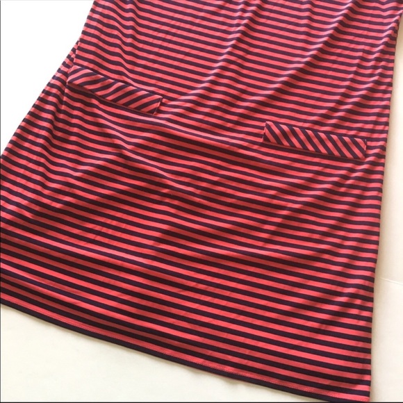 ❌SOLD❌ • Laundry Striped Shift Dress Pockets K33 - Picture 2 of 8